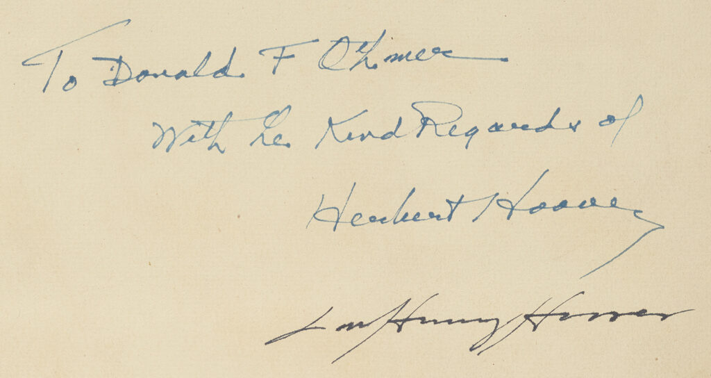 Inscription and signatures