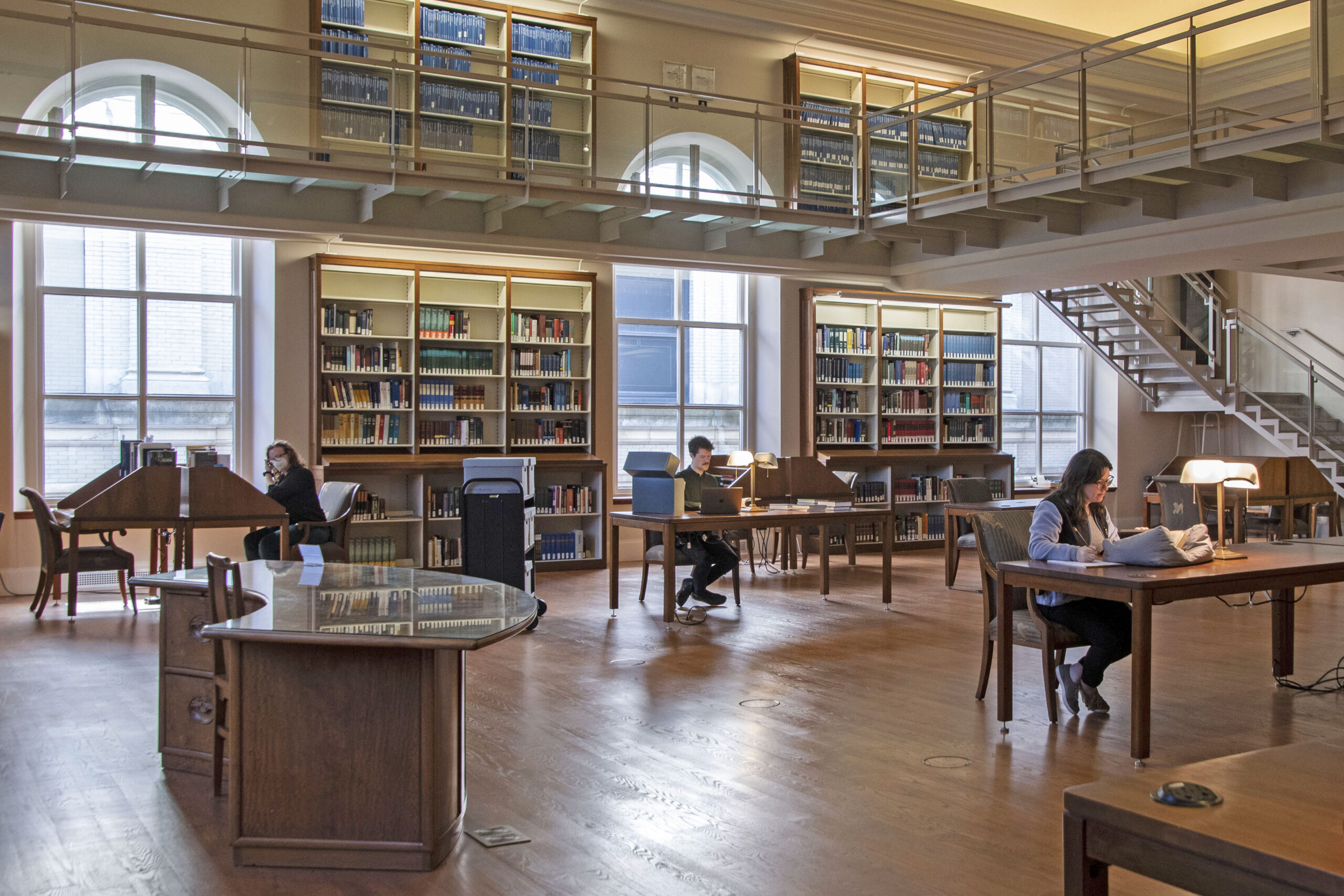 Fellows working in Jacobs Reading Room