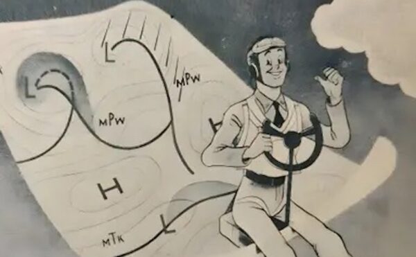 illustration of an airline pilot